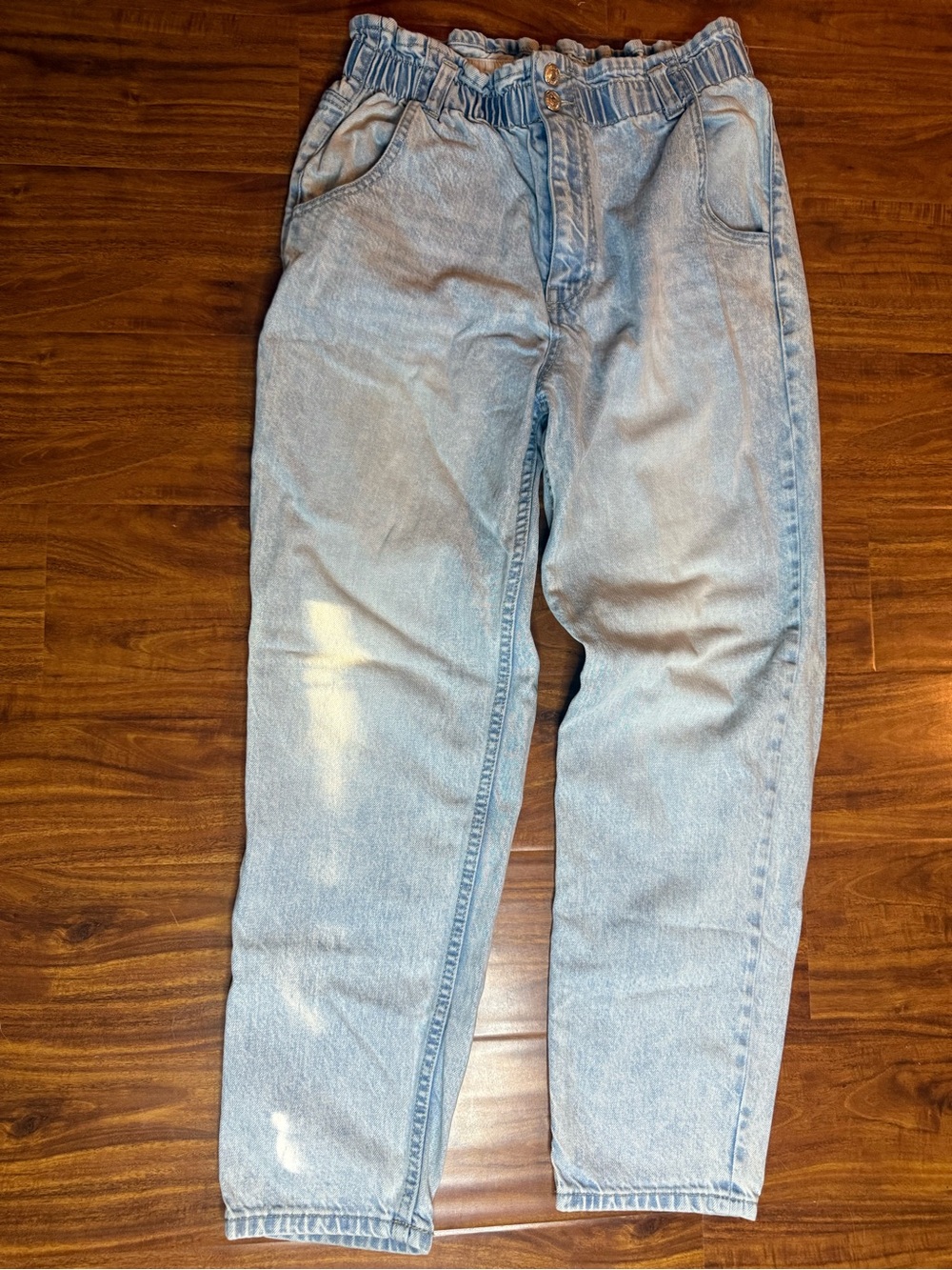 Forever 21 High-Rise Paperbag Mom Jeans